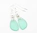 Sea Foam and Pearl, FREE GIFT WRAPPING, Sea Glass Earrings, Mint Earrings, Christmas gift for her, Dangle Earrings, Sterling Silver Earrings, Pearl Earrings, Pearl Jewelry