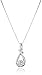 Amazon Collection Sterling Silver Diamond Loop Pendant Necklace, 18