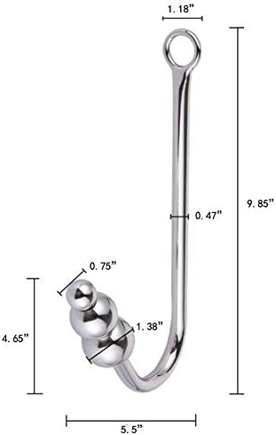 Giosefu 31-3 Ball Stainless Metal Hook Back Massage Àňàles an-âl Massage Tool for Couple (Silver)