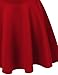 MBJ WB669 Womens Basic Versatile Strechy Flare Skater Skirt M RED