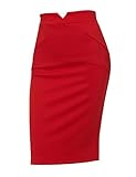 REGNA X Women's Fitted H-Line Bodycon Pencil High Waist Midi Skirt