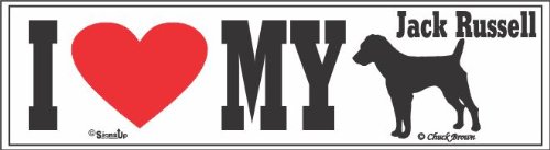 Jack Russell Bumper Sticker I Love My
