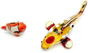 PertisFish Miniature Collectible Crystal Fancy Capp Fish Hand Blown Glass Art Fish Figurine Animals,Fast Ship 3-5 Day By FBA,No.02
