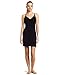 Calvin Klein Women's Essentials Satin V-Neck Chemise, Black, Medium