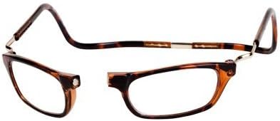 CliC Magnetic Closure Reading Glasses XXL with Adjustable Headband Tortoise 3.00 by Clic Readers