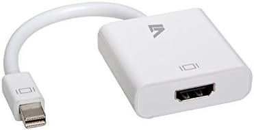 V7 Mini Displayport (Thunderbolt) to HDMI Adapter for Viewing Full HD Video and Digital Audio on Monitor and TV from MacBook, MacBook Pro and MacBook Air (CBL-MH1WHT-5N) - White