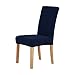 Deconovo Universal Dining Chair Covers Strench Navy Blue Water Resistant Seat Slip Covers, Set of 4