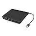 Auitee External DVD CD Drive USB 3.0 Burner Writer Drive Player High Speed Data Transfer for Laptop/Desktop/MacBook/Mac OS/Windows10/8/7/XP/Vista (Black)