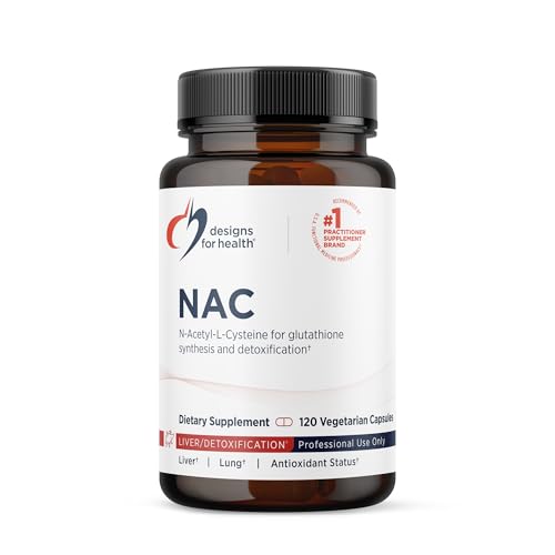 Designs for Health NAC - 900mg N-Acetyl-L-Cysteine, Antioxidant Glutathione Precursor - Detox + Workout Recovery Support - Non-GMO + Gluten Free Supplement (120 Capsules)