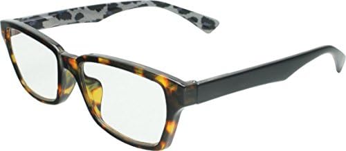 True Gear iShield Block Blue Light Computer Anti Reflective and UV Block Black Leopard Print Reading Glasses +1.50 with Stylus Pen Combo