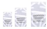 Poly Bags with Suffocation Warning 9x12, 11x14, 14x20 - Large Combo Pack of 300 (100 Each Size) - Clear Poly Bags by Retail Supply Co - Extra Strong Seal