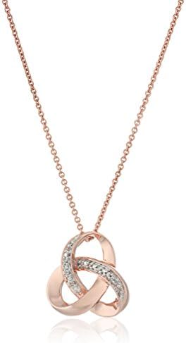 Sterling Silver Diamond Accent Knot Pendant Necklace