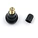 CKAuto TR412 Rubber Snap-in Short Black Tire Valve Stem for Tubeless 0.453 Inch 11.5mm Rim Holes on Standard Vehicle Tires (50pcs/Bag)