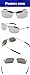 Dreamviva Polarized Mirror Sunglasses Metal Frame Anti-Glare UV400 Protection Full Mirrored Lens Eyewear for Men Silver Lens