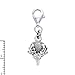 Scottish Spirit of Alba Thistle Celtic Knot Art Sterling Silver Clip-On Charm