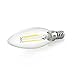 SHINE HAI Candelabra LED Filament Bulbs Dimmable 4 watts 5000K Daylight White Chandelier B11 LED Bulb E12 Base Decorative Candle Light Bulb ETL Listed Pack of 6