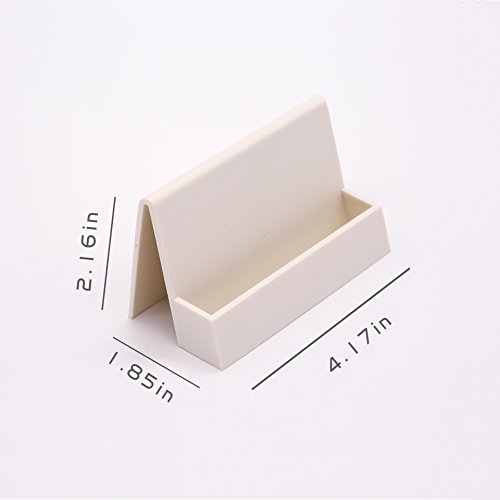 HR-International Business card holder Plastic Stand Organizer, Name Card Organizer Holds for Desk Office