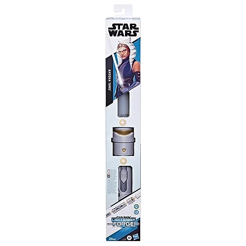 STAR WARS Lightsaber Ahsoka Tano, White Customizable Electronic Lightsaber, Toys for 4