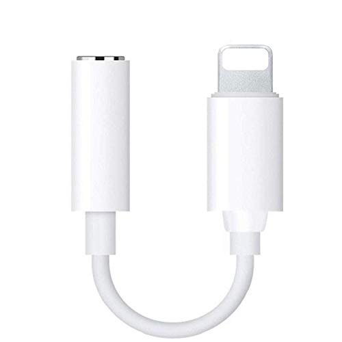 Headphone Adaptor for iPhone Adaptor to 3.5mm Converter Earphone Adaptor for iPhone X 10 8/7 Plus Accessories Headphone Cable Splitter Audio Jack Headphone Cable Earbud Adapter Support iOS 12