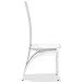 Giantex 4 Pcs Dining Chairs PU Leather Steel Frame High Back Contemporary Home Furniture (White)