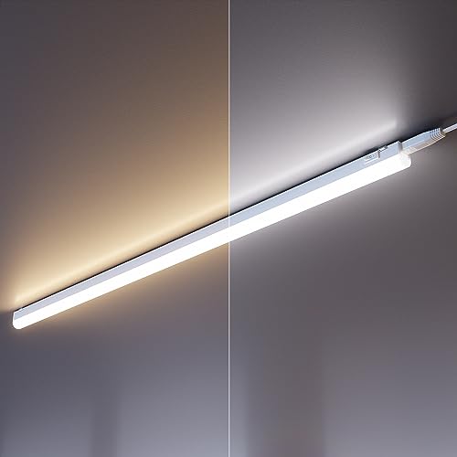 ledscom.de 3er Set LED Unterbau-Leuchten Rigel, je 87,3cm, Farbtemperatur einstellbar /, 29,775W, je 1122lm