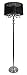 Elegant Designs LF1002-BLK Trendy Romantic Sheer Shade Hanging Crystals, Black Floor Lamp