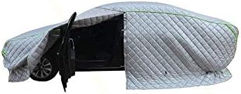 Lilis 車カバー ハーフ カーカバー ボディーカバー 車 のフロントガラス 自動車衣料品4層肥厚コールドプルーフ難燃剤暖かい雪プルーフアンチアイシングコットンのカーカバーロック Modernzeg Hu