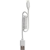 RCA 4-Feet Lightning to USB Coiled Cable, White (AH750CR)