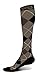 SB SOX Compression Socks for Men & Women (20-30 mmHg) - Best Support Stockings for Travel, Medical, and Sports - Perfect for Everyday Wear (Large, Dress-Black Argyle)