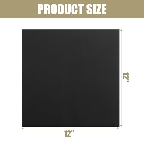 MCPINKY 20 Sheets Cardstock Paper for Crafts, 12 x 12inch Card Stock Paper Black Construction Paper for Crafts Printer Invitations Card Making