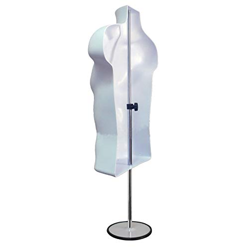DisplayTown Male Female Mannequin Torso with Stand, Dress Form, Tshirt