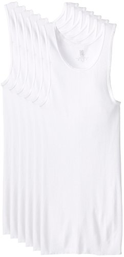 BVD Men's 6 Pack A-Shirt, White, X-Large