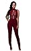 Women's Sexy Sleeveless Clubwear Bodycon Long Jumpsuit Rompers Wine XL