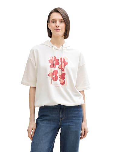 Tom Tailor Strickpullover mit Muster, Inside Printed Flower Design, M