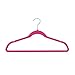 Closet Complete Premium Quality, True-Heavyweight, 80-gram, Virtually-UNBREAKABLE Velvet Hangers, Ultra-Thin, Space Saving, No Slip Hangers, Best for SUIT, Dress, Pants, Shirt, 360° Spin, CHROME Hooks, Pink Set of 50