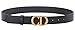 Menalisa Women's Deluxe CD Buckle Design Fashion Italian Imported Leather Belt (Black, 105cm/41.3inch(34-36))