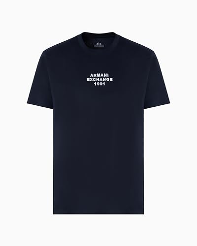 Armani Exchange T-Shirt pour Homme, Bleu foncé, XS
