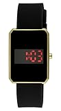 Moulin Unisex LED Digital One-Touch Silicone Watch Black #03157.77071