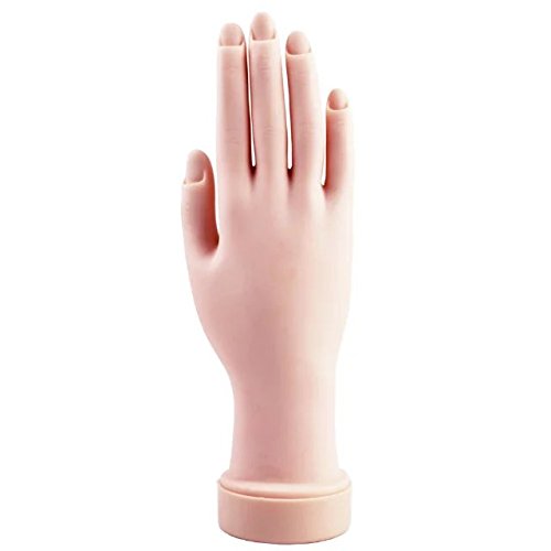Brendacosmetic Finger Hand Model for Nail Gel Dispaly, Flase Nail Art Tips Decoration for Practice and Learner Training Stand Display