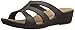 crocs Women's Sanrah Strappy Wedge Sandal, Espresso, 9 M US