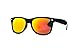 WearMe Pro -Square Horn Rimmed Soft Matte Frame Mirrored Lens Retro Sunglasses
