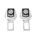 Premium Car Accessory | American USA Flag | (2 Pack), Silver/Black, Universal