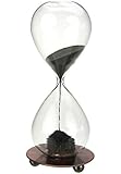Z ZICOME Hand-Blown Glass Sand Timer Magnet Magnetic Hourglass with a Iron Base