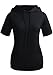 CLOVERY Women's Basic Hoodie Pocket Short Sleeve Hoodies