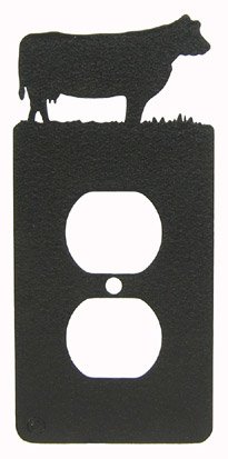 Cow Calf Cattle Farmhouse Single Duplex Wall Plate (Single Power)