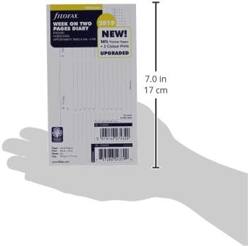 Filofax 2019 Personal/Compact Week to View Refill, Horizontal, Jan 2019- Dec 2019, 6.75 x 3.75 inches (C68420-19) - Image 4
