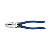 Klein Tools D213-9NETH Lineman's Bolt-Thread Holding Pliers, High-Leverage Streamline Design with Rounded Nose and Knurled Jaw, 9-Inch