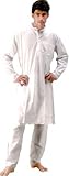 Exotic India Pure White Kurta Pajama - Pure White