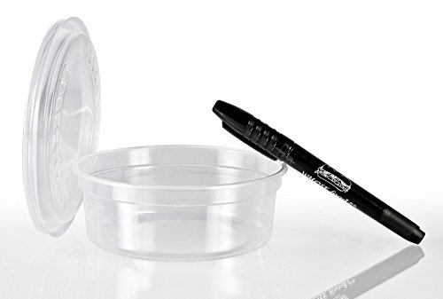 Solo 8oz Deli Container & Lid (50ct) - Grocery Store Style Cups for To-Go Lunch, Food Storage, Take-Out - Bundled with WhoseFood? Pen - Perfect from Refrigerator directly to the Microwave - Thumbnail 2