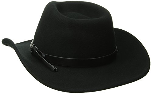 San Diego Hat Co. Men's Wool Felt Cowboy Hat, Black, One Size